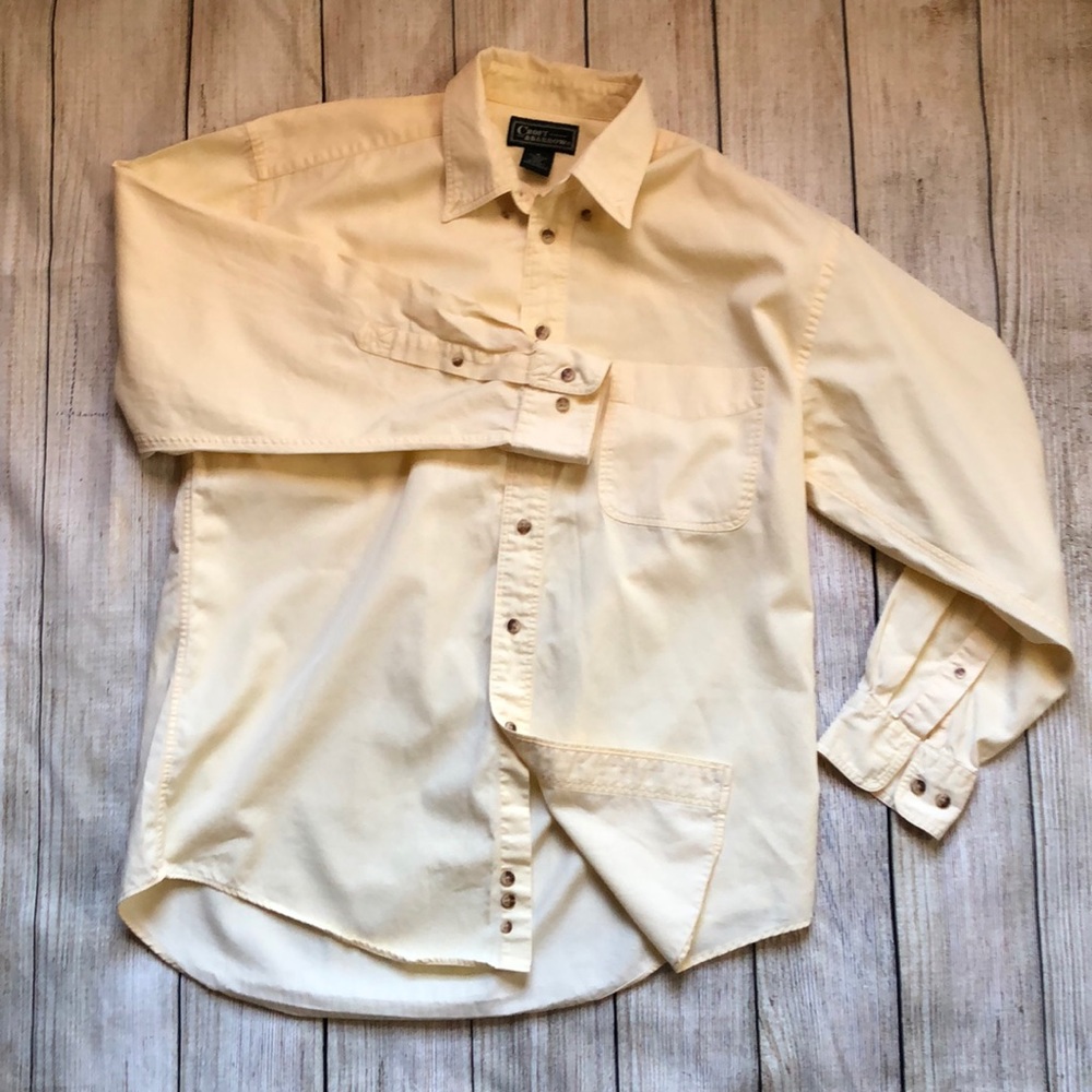 Croft & Barrow Yellow Casual Button Down Shirt